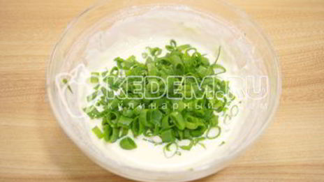 оладьи с зеленым луком