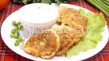 оладьи с зеленым луком