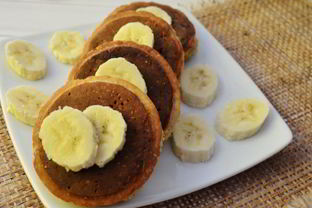 Овсяные оладьи с бананом