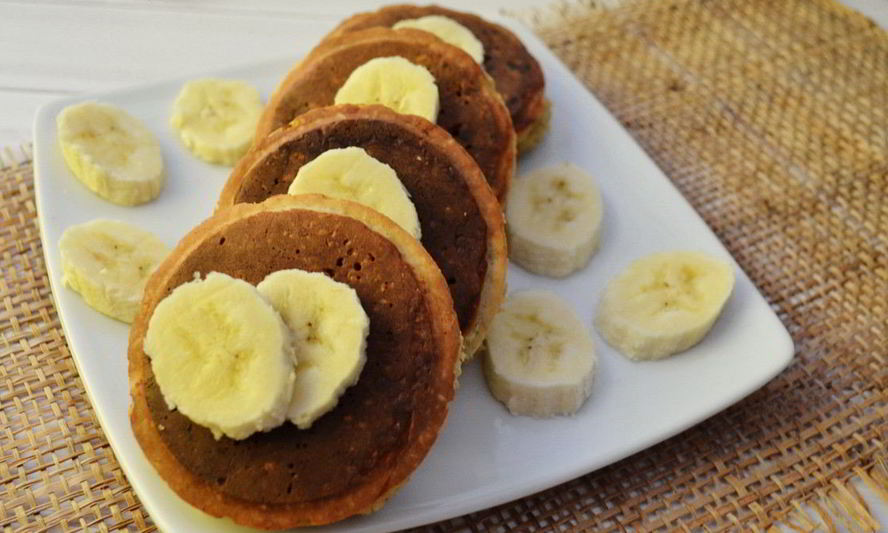 Рецепт овсяные оладьи с бананом