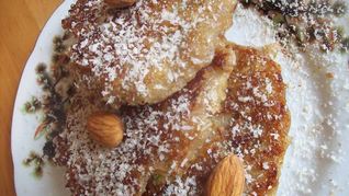 Овсяные оладьи с яблоком