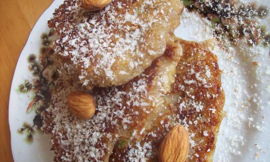 Рецепт овсяные оладьи с яблоком