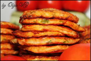 Помидорно-кабачковые оладушки