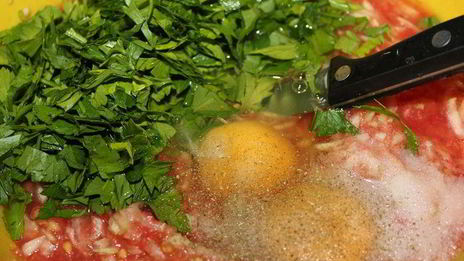 помидорно-кабачковые оладушки