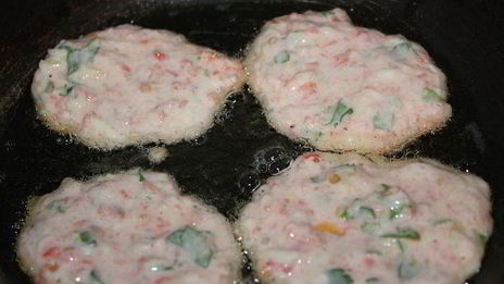 помидорно-кабачковые оладушки