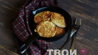 Постные яблочные оладьи