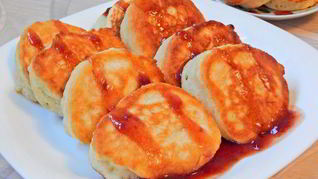 Пышные оладушки с манной крупой