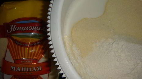 пышные оладушки с манной крупой