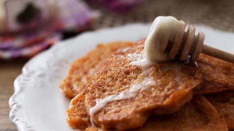 тыквенные оладьи с яблоком