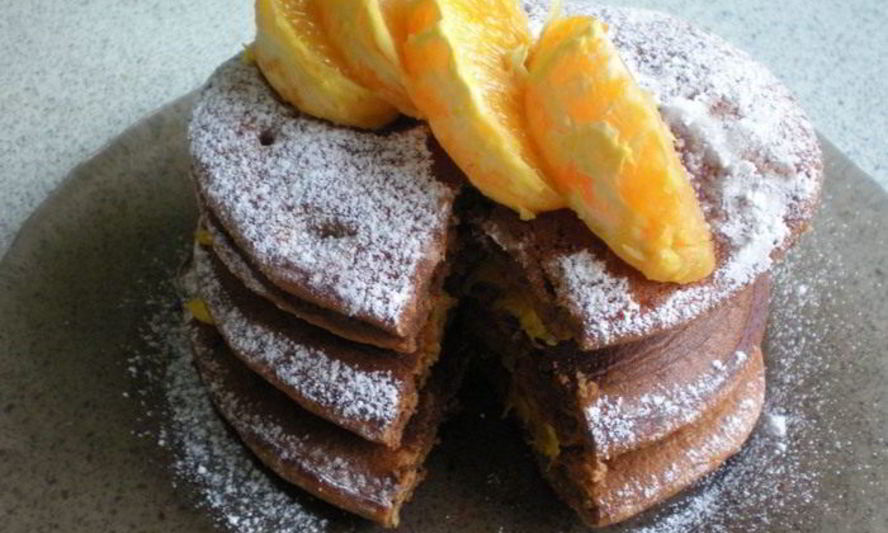 Рецепт вдвойне шоколадные оладьи