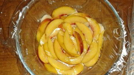 фруктово-сметанное желе с печеньем