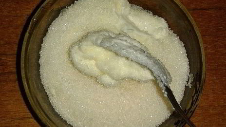 фруктово-сметанное желе с печеньем