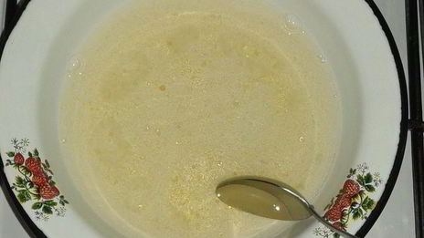 фруктово-сметанное желе с печеньем