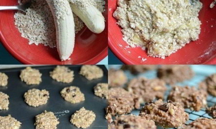 Рецепт овсяное печенье с бананом