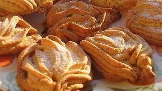 Печенье Хризантемы из творожного теста