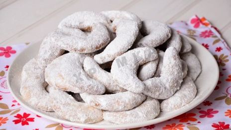 печенье ореховые полумесяцы