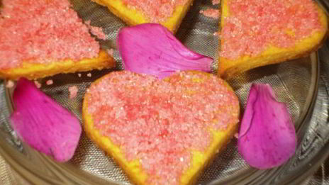 печенье розовые кристаллики