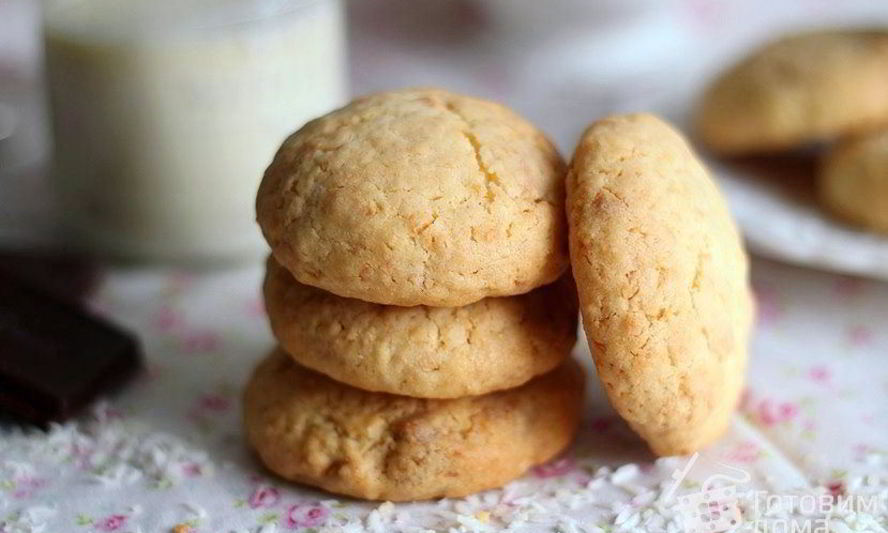 Рецепт печенье с белым шоколадом и кокосовой стружкой
