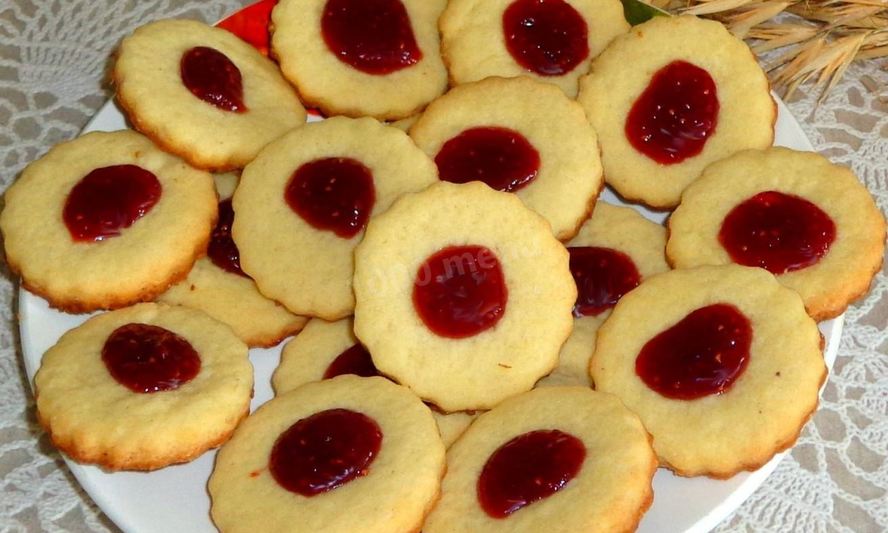 Рецепт песочное печенье с джемом