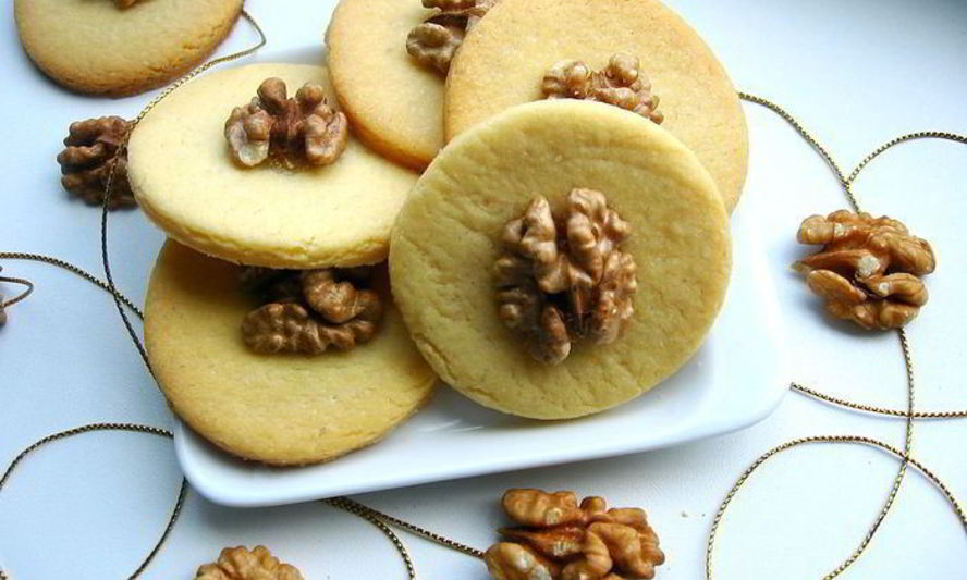 Рецепт песочное печенье с грецким орехом