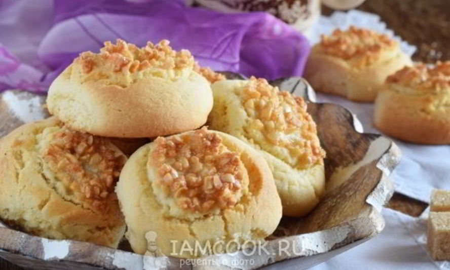 Рецепт песочное печенье с орехами