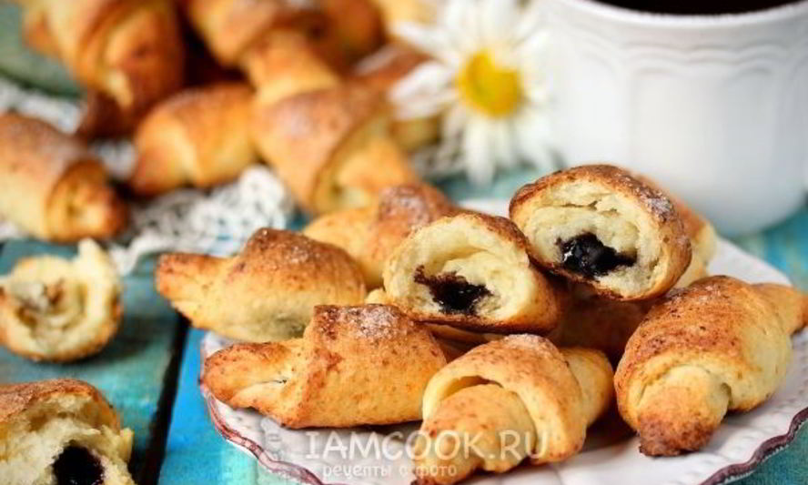 Рецепт рогалики из творожного теста