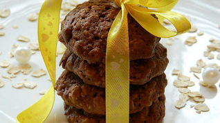 Шоколадное овсяное печенье