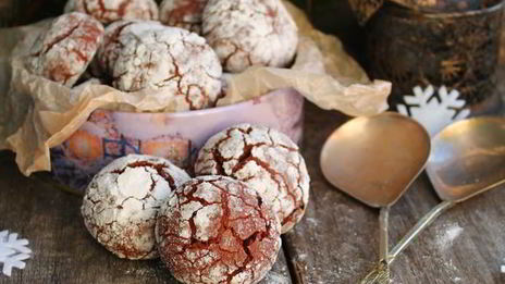 шоколадное печенье с кракелюрами