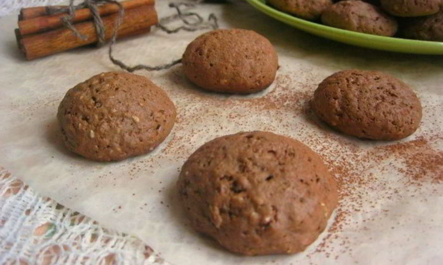 Рецепт шоколадное печенье с кунжутом