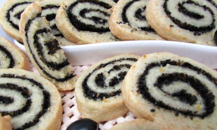 Рецепт сырное печенье с маслинами и ароматом лимона