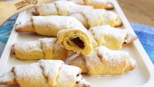 Творожные рогалики с начинкой