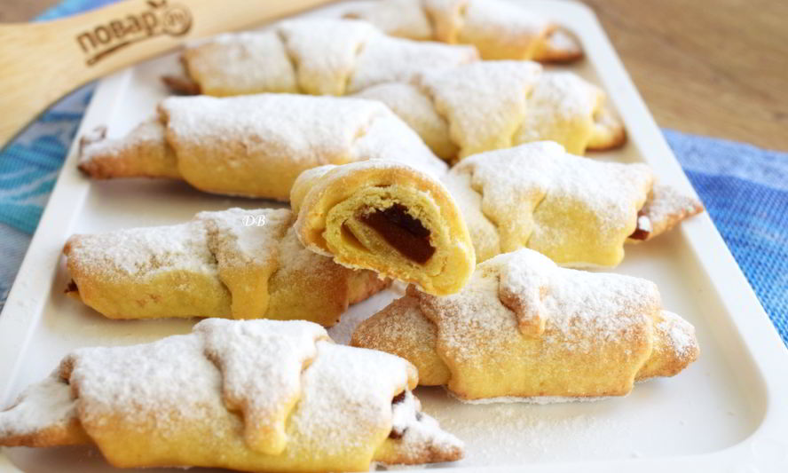 Рецепт творожные рогалики с начинкой