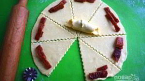 творожные рогалики с начинкой