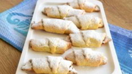 творожные рогалики с начинкой