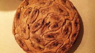 Банановый пирог без сахара и масла