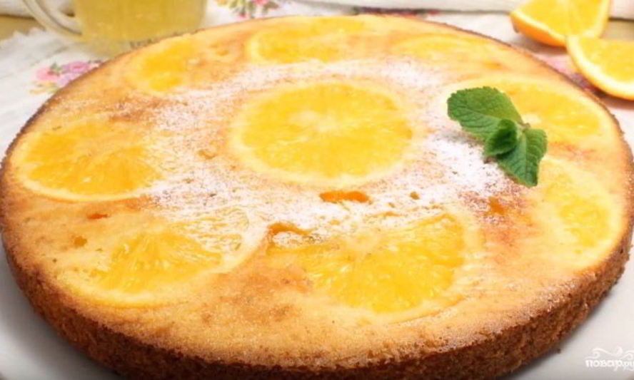 Рецепт быстрый пирог с апельсинами