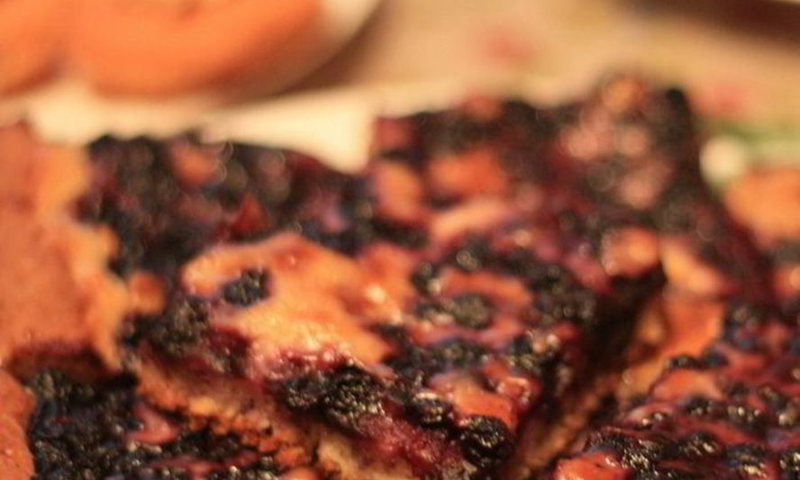 Рецепт чернично-сливочный пирог