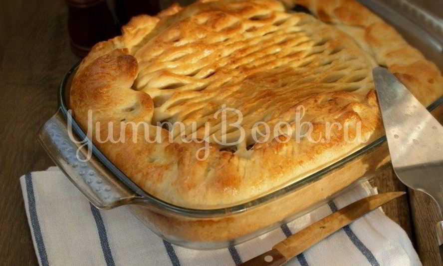 Рецепт дрожжевой пирог с картофелем и грибами