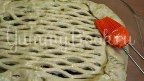 дрожжевой пирог с картофелем и грибами