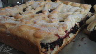 Дрожжевой пирог со сливовым кремом