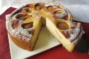 Грушевый творожный пирог