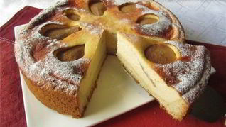 Грушевый творожный пирог