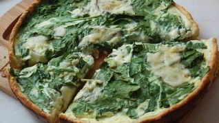 Киш со шпинатом и сыром