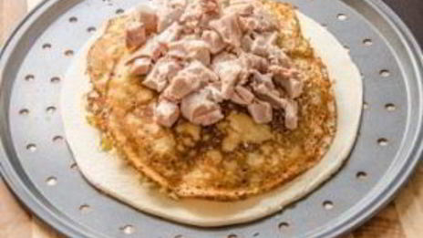 курник из слоеного теста