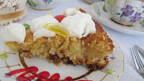 лимонный пирог с кокосом и безе