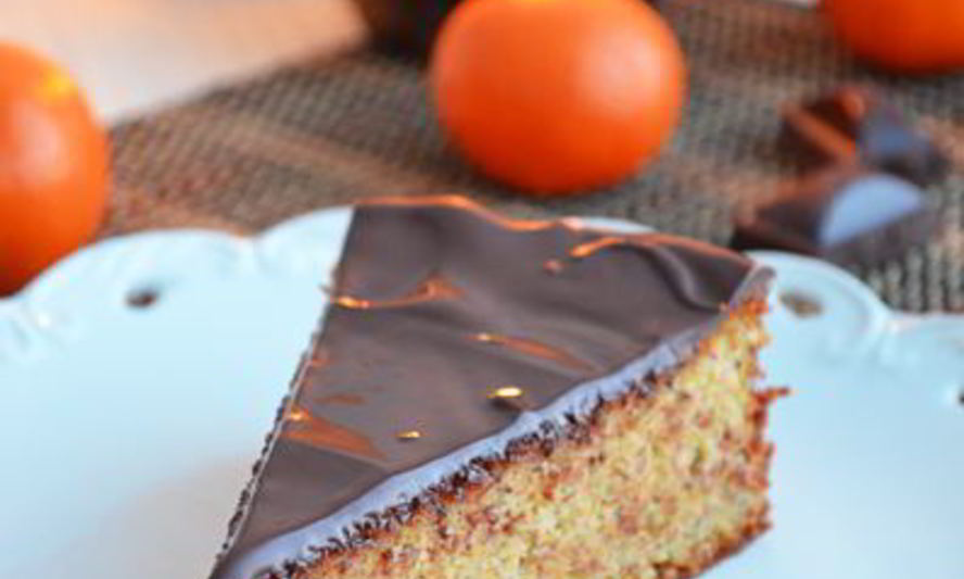 Рецепт мандариново-миндальный пирог под шоколадом