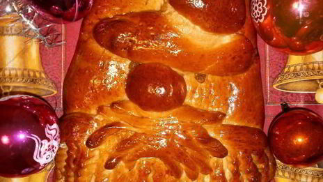 новогодний пирог дед мороз