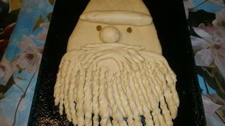 новогодний пирог дед мороз