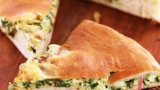 Осетинский пирог со свекольной ботвой и сыром