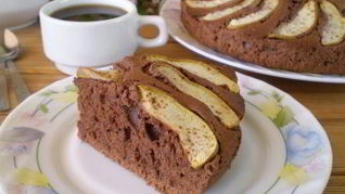 Открытый пирог с грушами